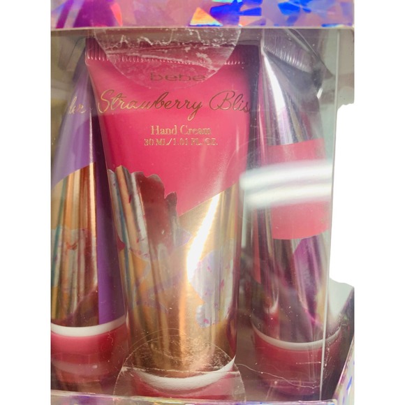 BEBE Happy Hands 6 PC Hand Cream Set -Vanilla Frost, Strawberry 1.01 fl oz Each - Picture 4 of 7